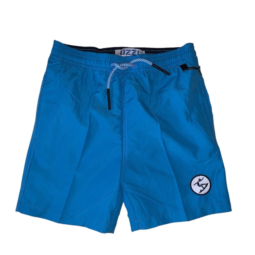 NWT Boys UZZI Blue 4.5 Inch Water Activated Print Swim Shorts‎ Size M